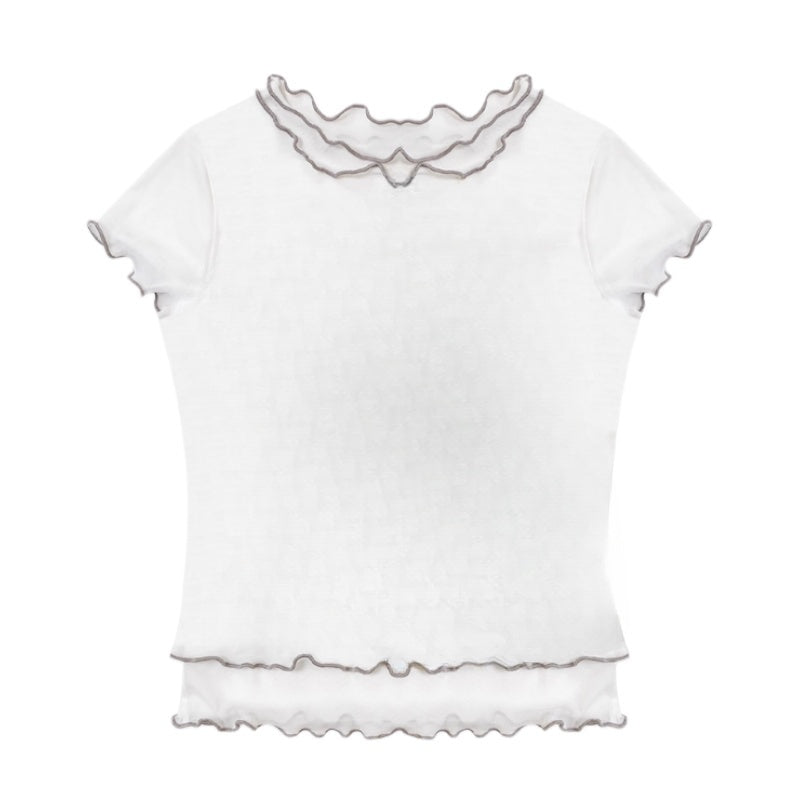 All-Match White Mesh T-Shirt